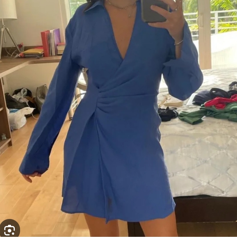 Blue Long Sleeve Zara Dress